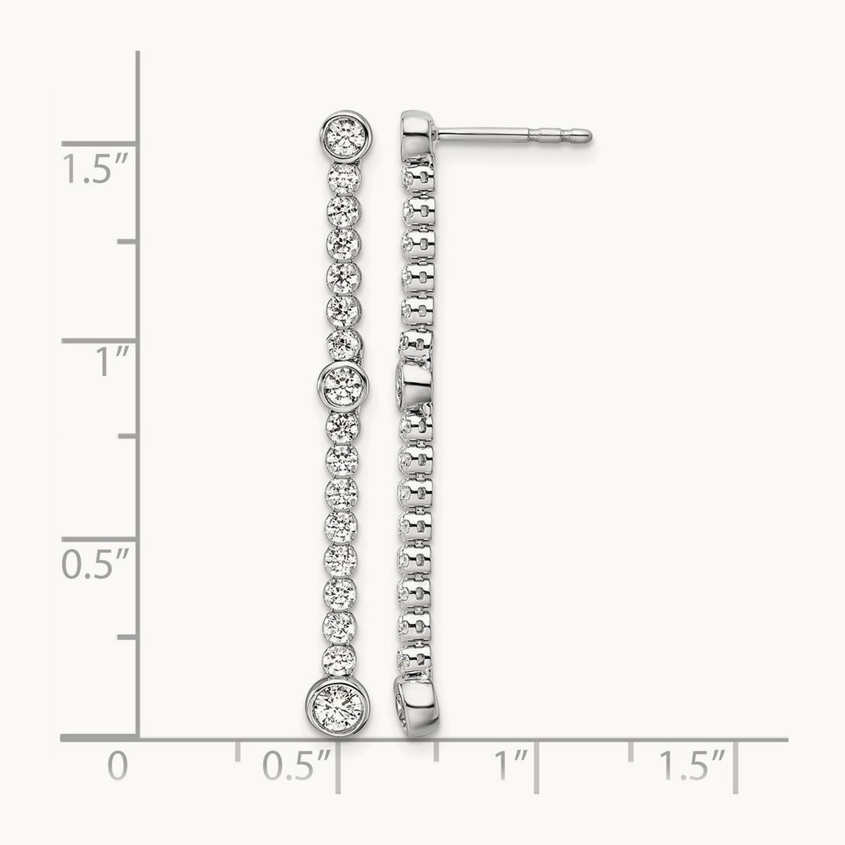 Dangle Post Earrings, 1.00 ct tw Lab-Grown Diamond