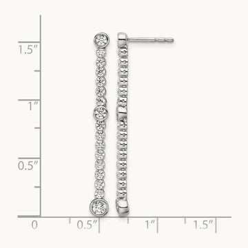Dangle Post Earrings, 1.00 ct tw Lab-Grown Diamond