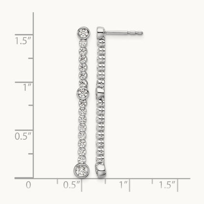 Dangle Post Earrings, 1.00 ct tw Lab-Grown Diamond