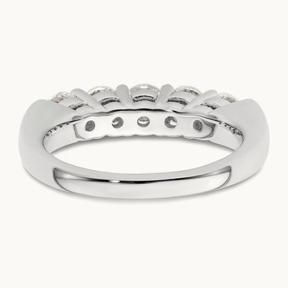 5-Stone Diamond Band, 14K White Gold