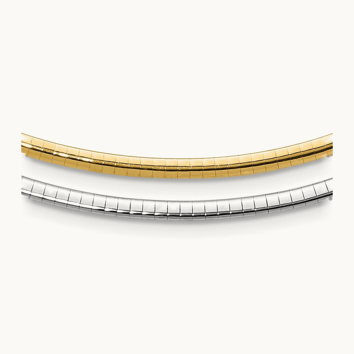 Lt Reversible Omega with extender Necklace — 18mm, 3mm