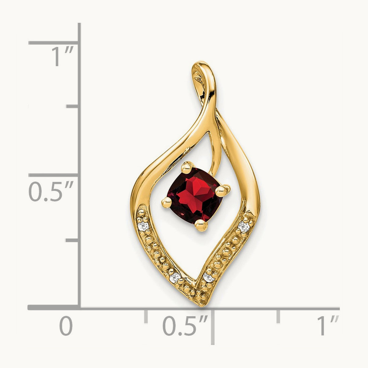 Garnet and Diamond Pendant — photo set