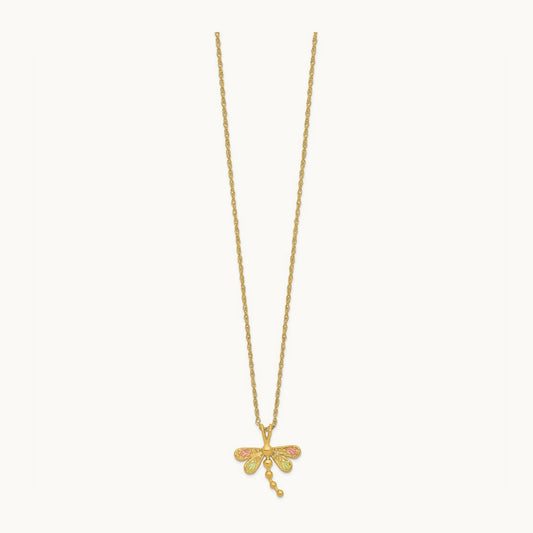 Black Hills Gold Dragonfly Necklace