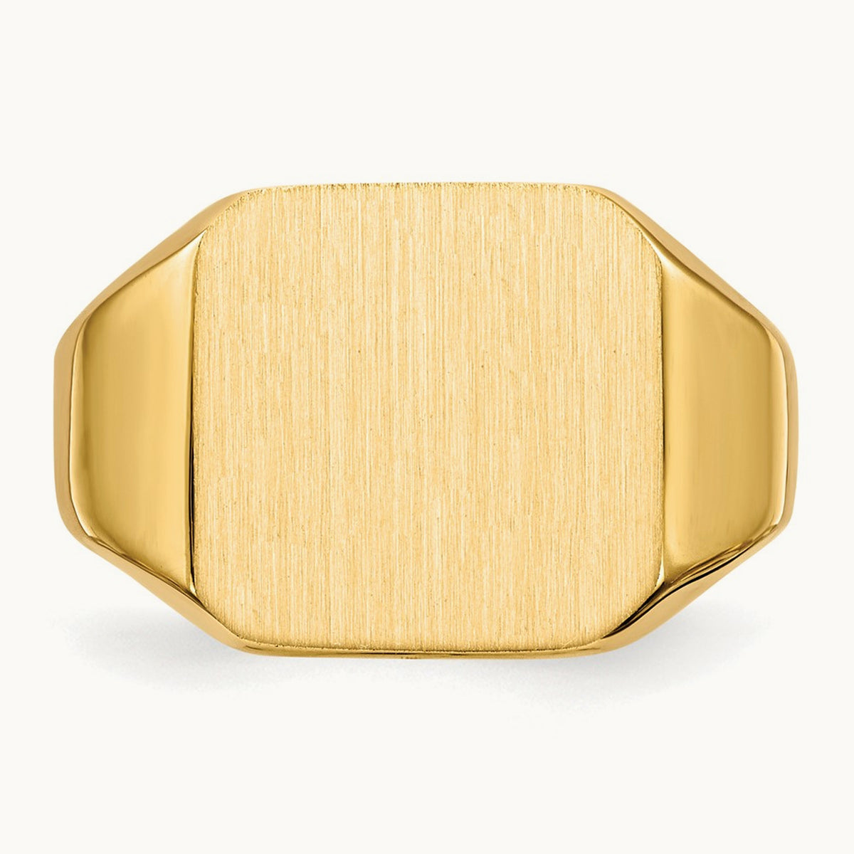 x14.0mm Closed Back Mens Signet Ring, 13.0mm, 14K