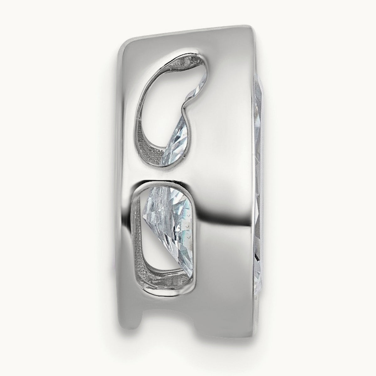 Pear Bezel Chain Slide, 0.25-3.00 ct tw Lab-Grown Diamond — 2 1/2 ct, 14K White Gold