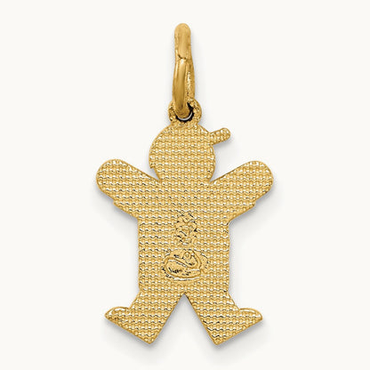 Mini Boy Joy Charm — 14K Yellow Gold