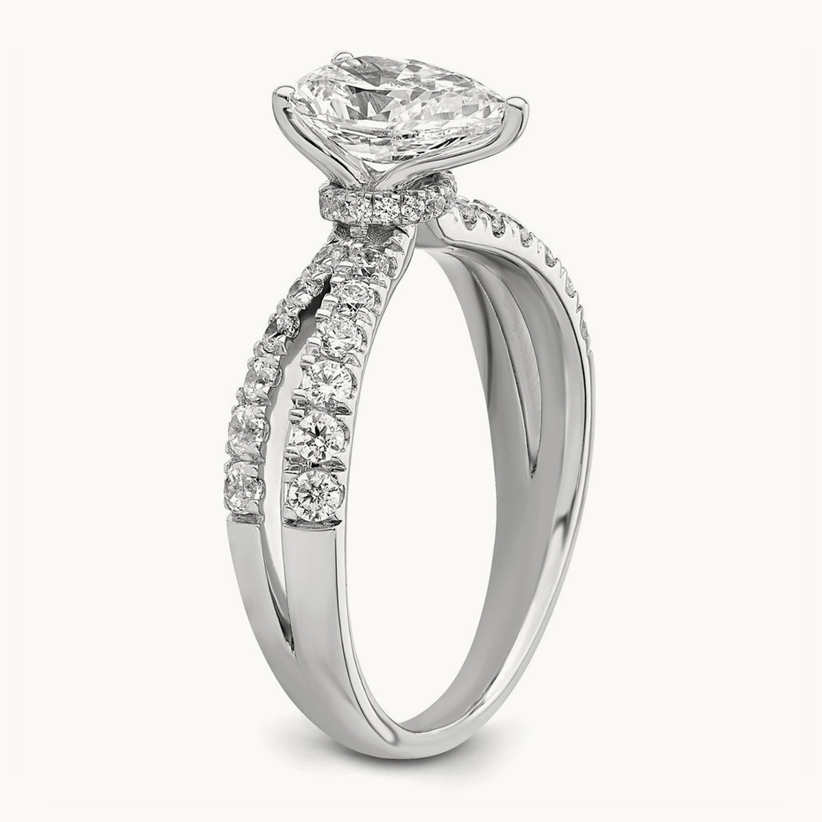 Pear Semi-Mount Engagement Ring, 0.50 ct tw Lab-Grown Diamond