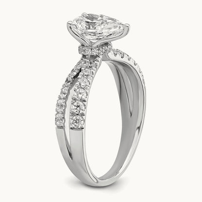 Pear Semi-Mount Engagement Ring, 0.50 ct tw Lab-Grown Diamond