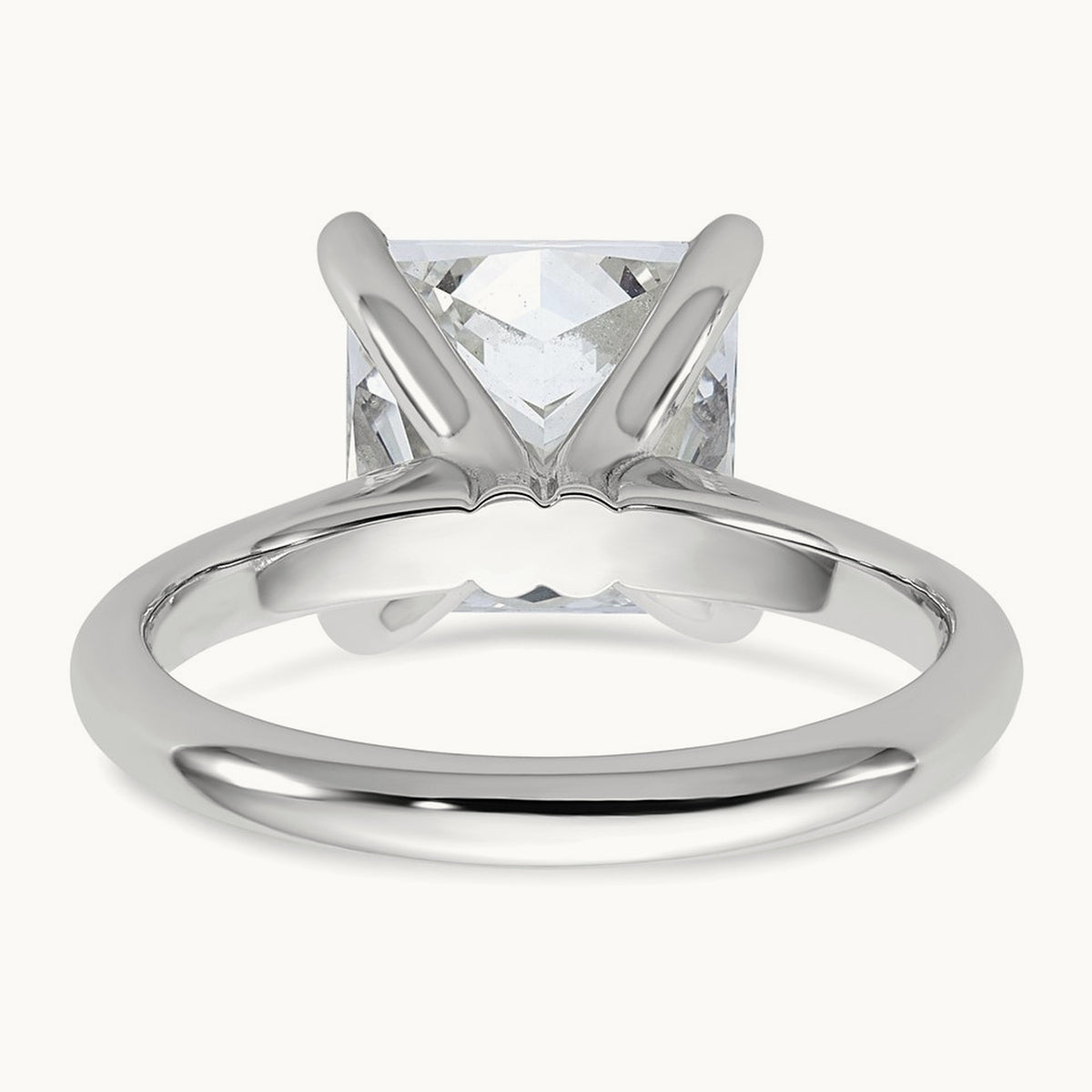 Princess 8X Ring, 4.00 ct tw Lab-Grown Diamond — 14K White Gold
