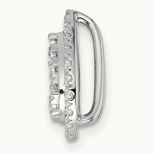 Teardrop Halo Chain Slide, 0.50 ct tw Lab-Grown Diamond