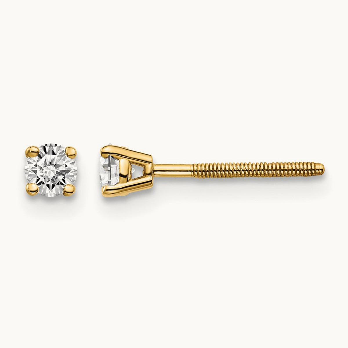 Round Diamond Stud Earrings — 14K Yellow Gold, 0.21 ct tw