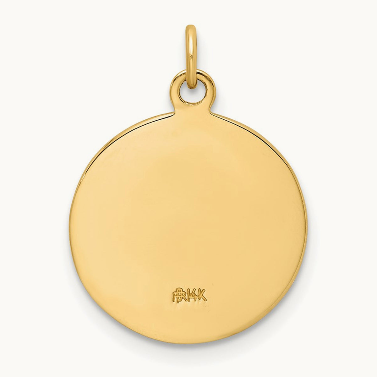 Solid Polished/Satin Small St. Florian Medal, 14K