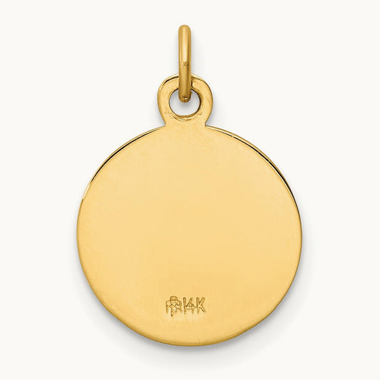 Our Lady of Mt. Carmel Medal Charm, 14K
