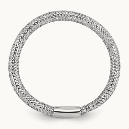 Mesh Stretch Ring — 14K Two-Tone Gold