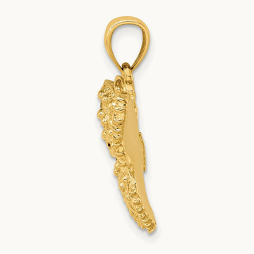 Textured Butterfly Charm, 14K