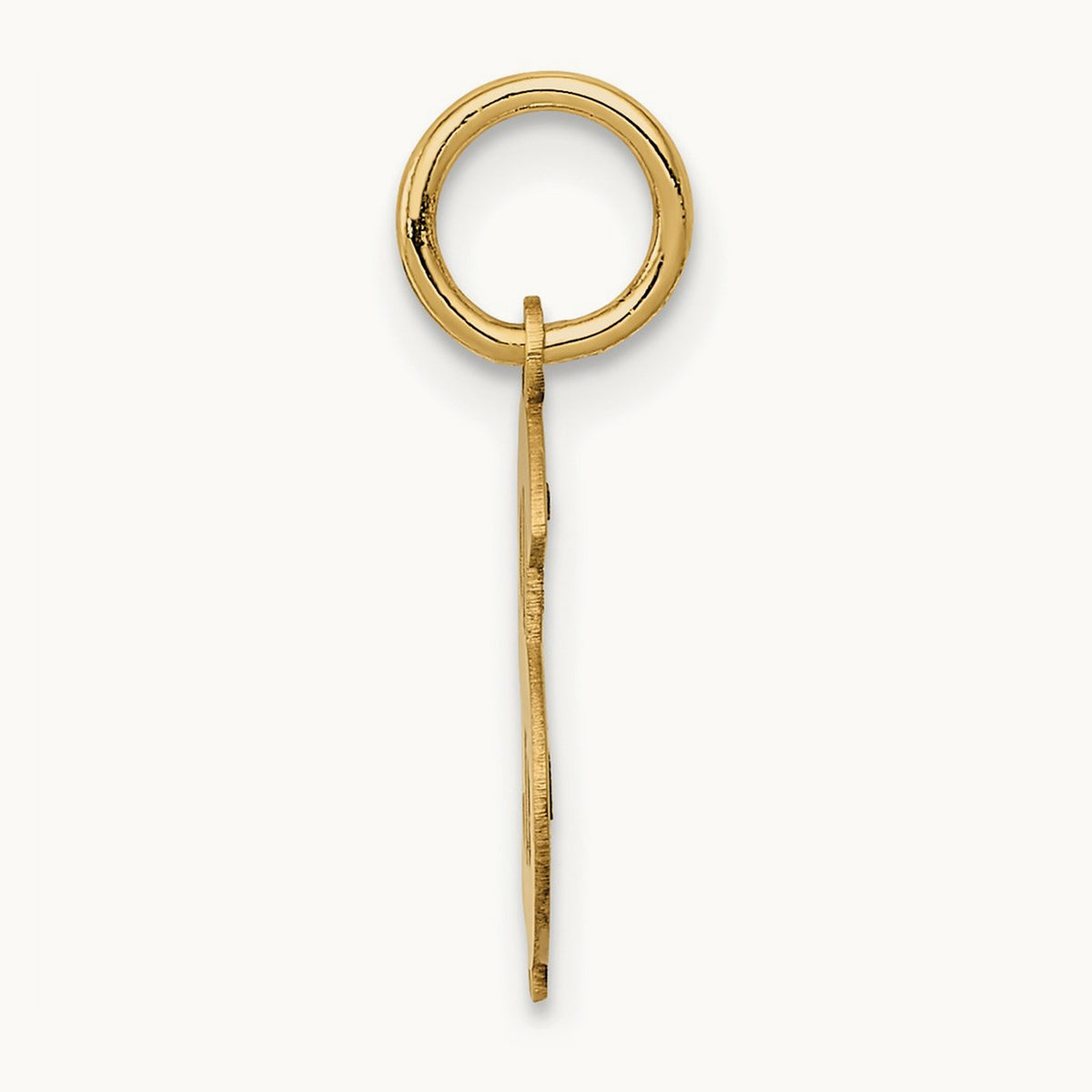 Polished Dollar Sign Charm, 14K