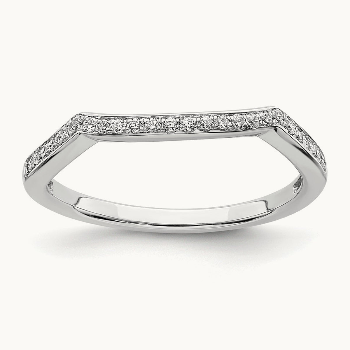 Contoured Diamond Band — photo set