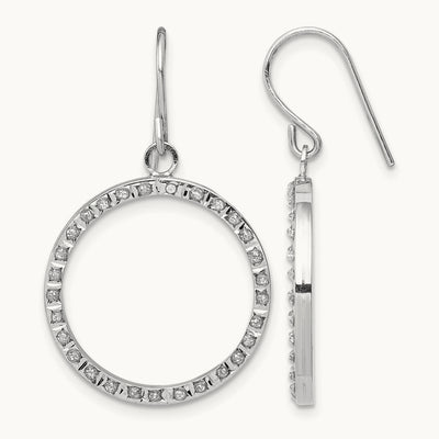 WG Diamond Fascination Dia. Dust/Accent Dangle Circle Earrings, 14K