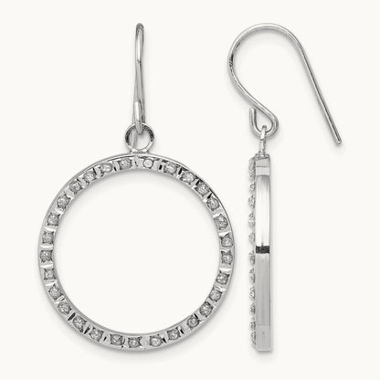 WG Diamond Fascination Dia. Dust/Accent Dangle Circle Earrings, 14K