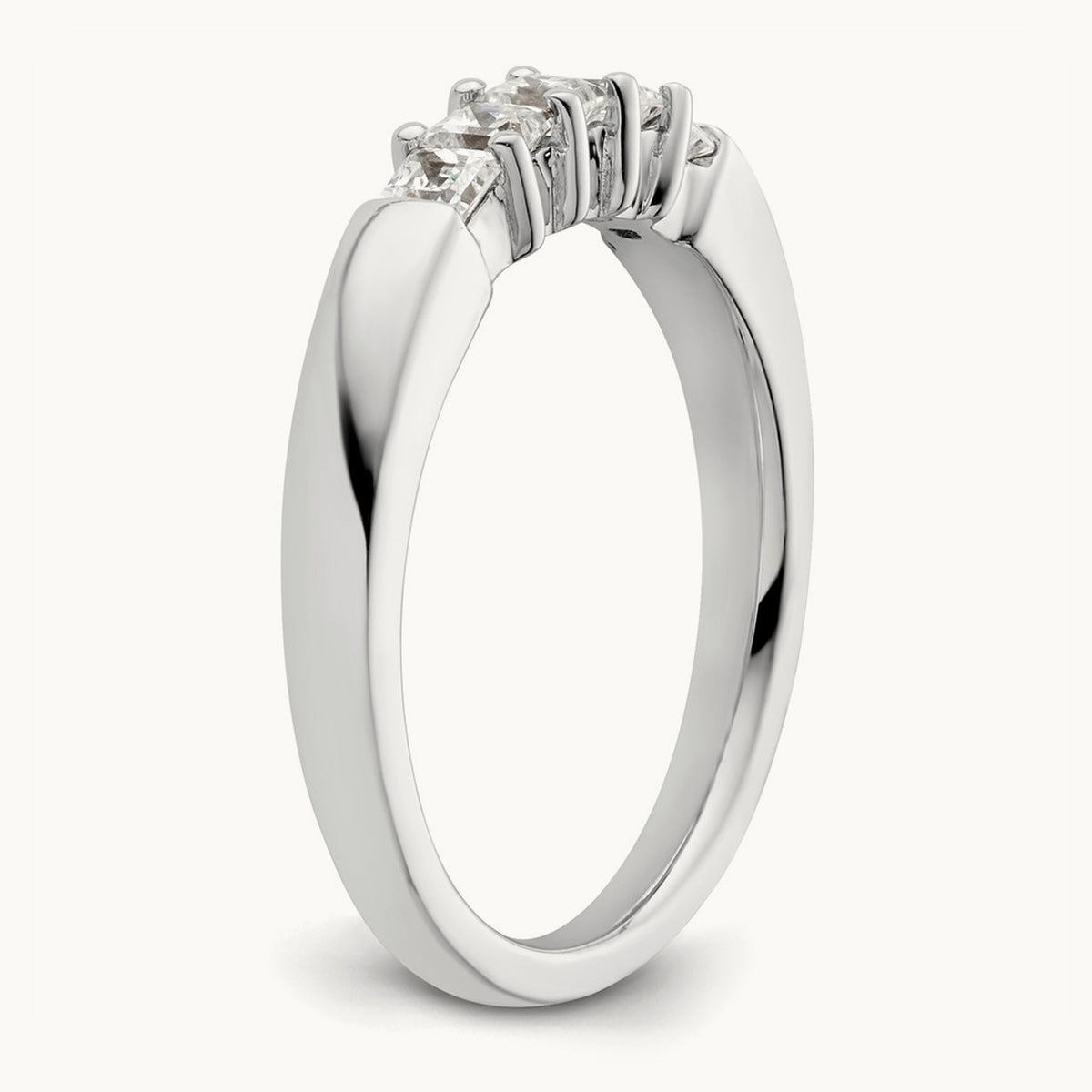 5-Stone Diamond Band, 14K White Gold