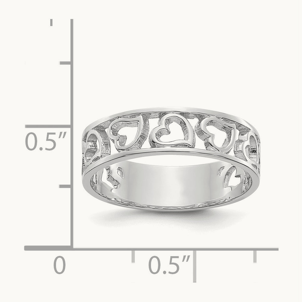 Heart Ring, 14K White Gold