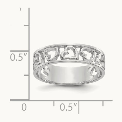Heart Ring, 14K White Gold