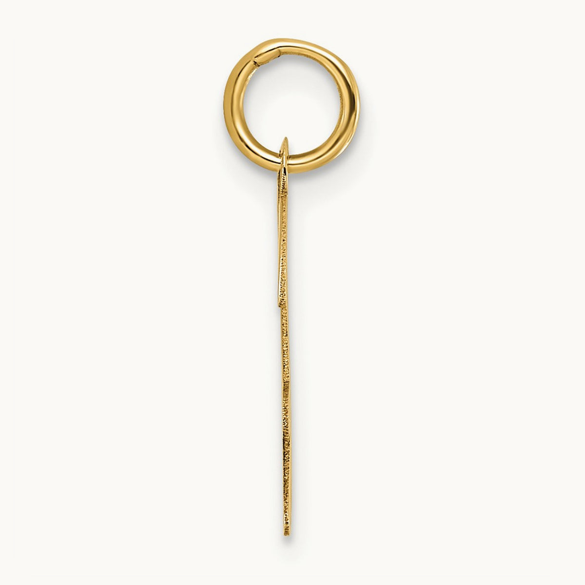 Medium Script Initial Charm — 14K Yellow Gold, H