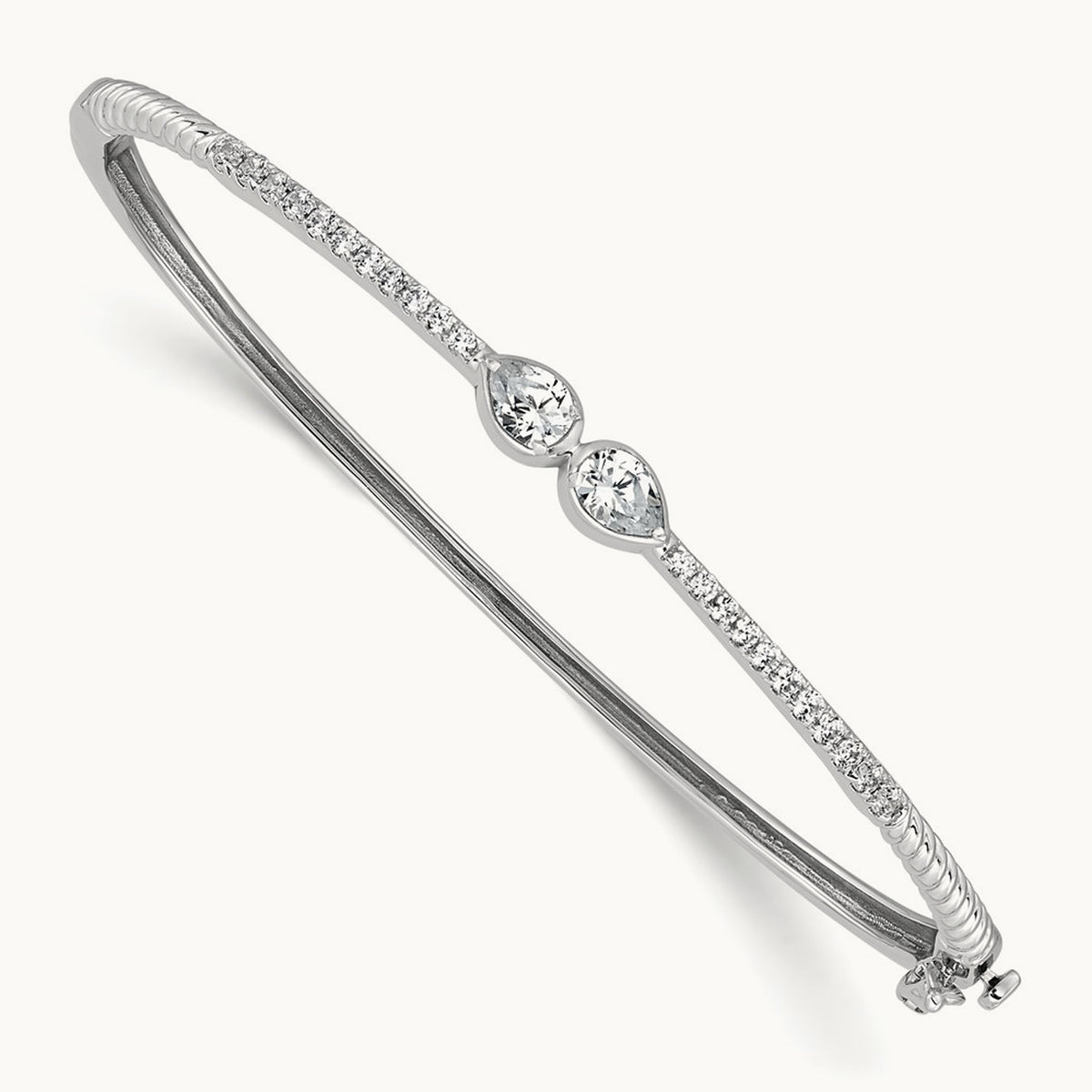 Bangle, 0.75 ct tw Lab-Grown Diamond — 14K White Gold