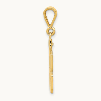 Medium Polished Number 88 Charm — 14K Yellow Gold