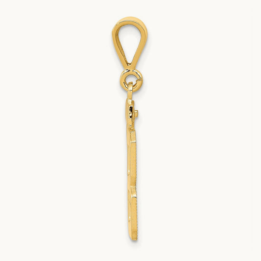 Medium Polished Number 88 Charm — 14K Yellow Gold