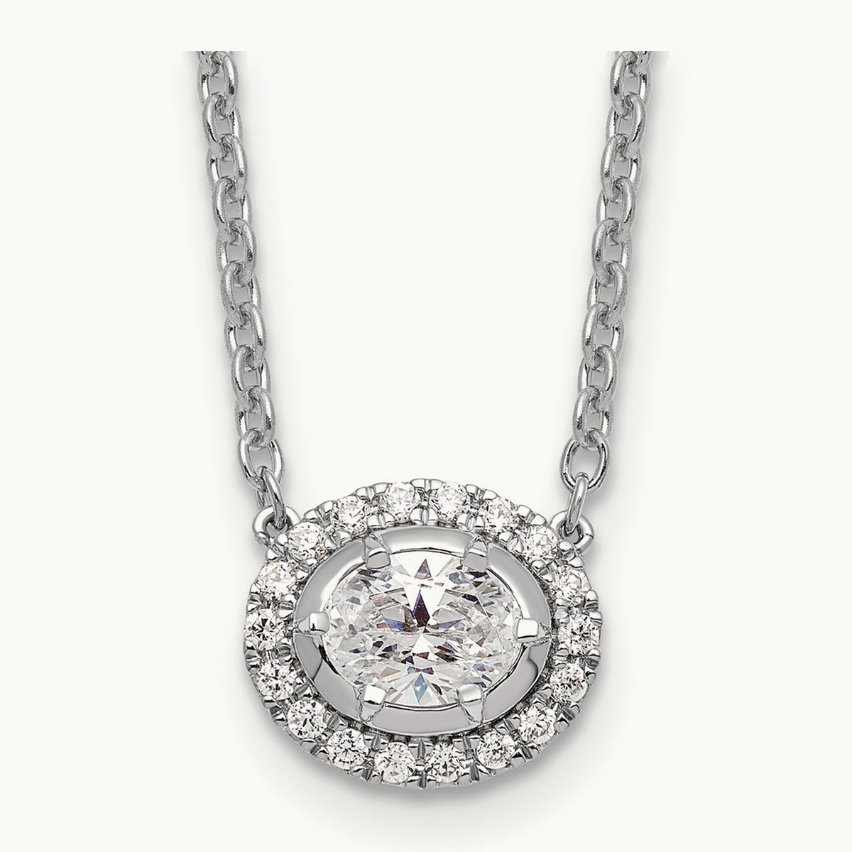 Oval Necklace, 0.50 ct tw Lab-Grown Diamond