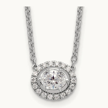 Oval Necklace, 0.50 ct tw Lab-Grown Diamond