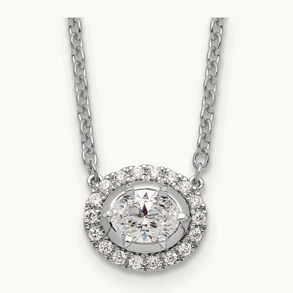 Oval Necklace, 0.50 ct tw Lab-Grown Diamond