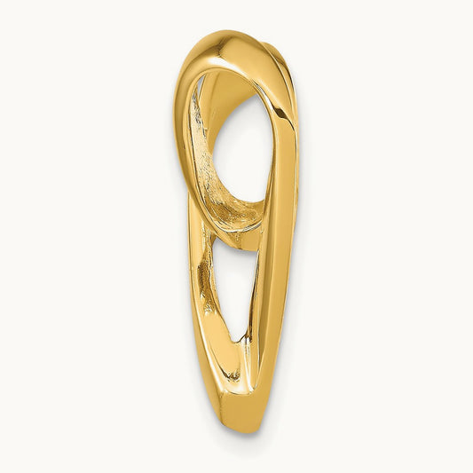 Polished Heart Slide, 14K