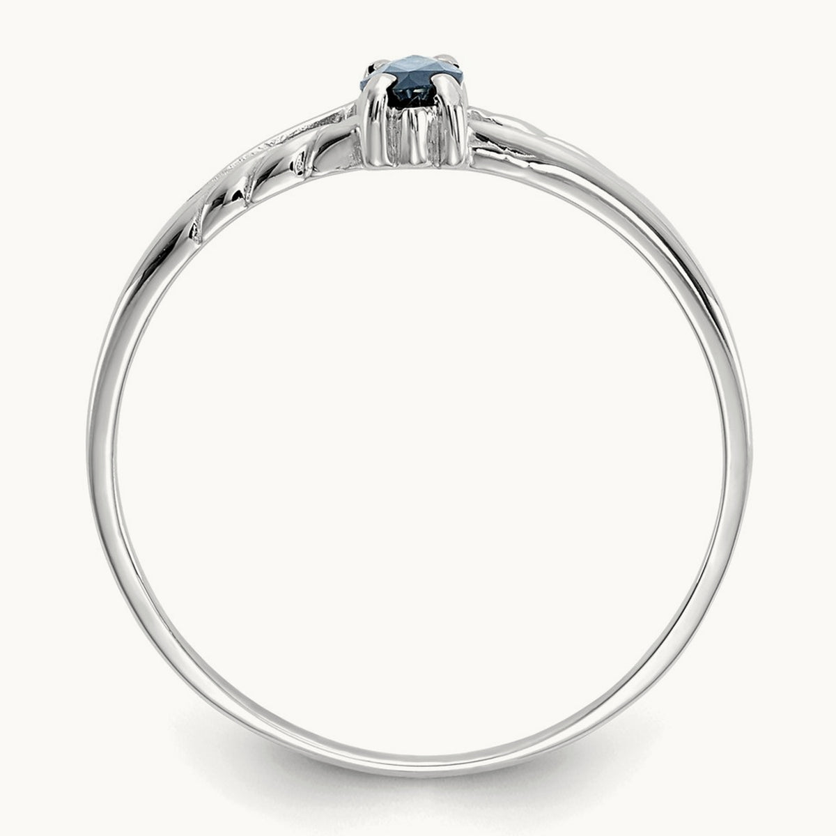 Sapphire Birthstone Ring, 14K White Gold