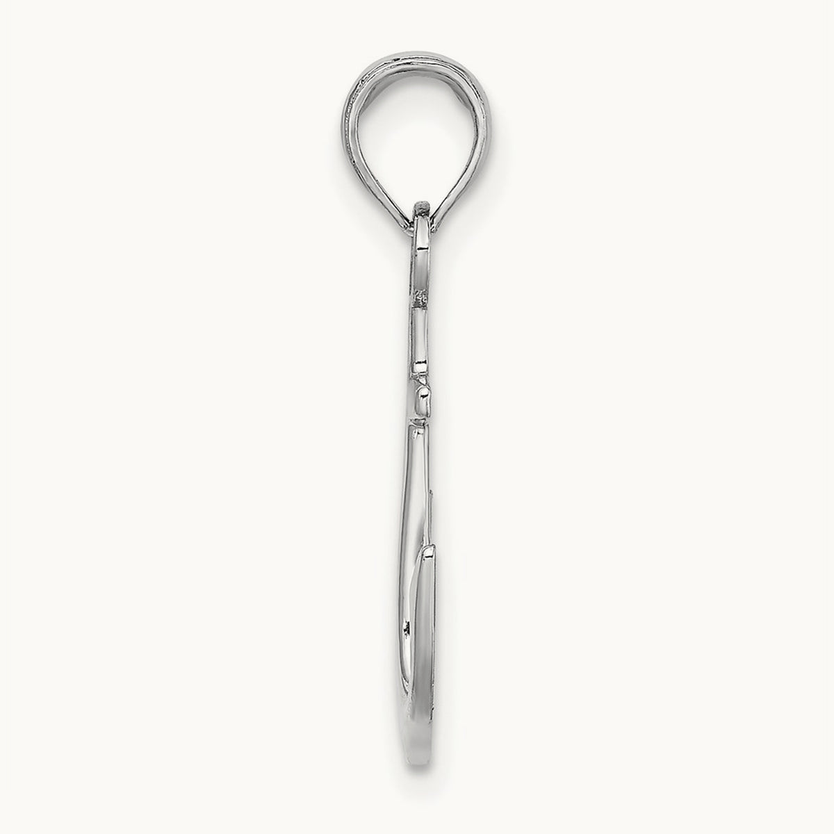 Anchor Pendant — 14K White Gold