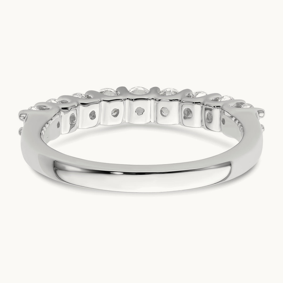 9-Stone Diamond Band, 14K White Gold