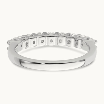 9-Stone Diamond Band, 14K White Gold