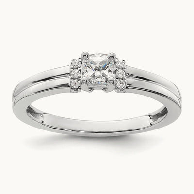 Cushion Center Promise/Engagement Ring, 0.25 ct tw