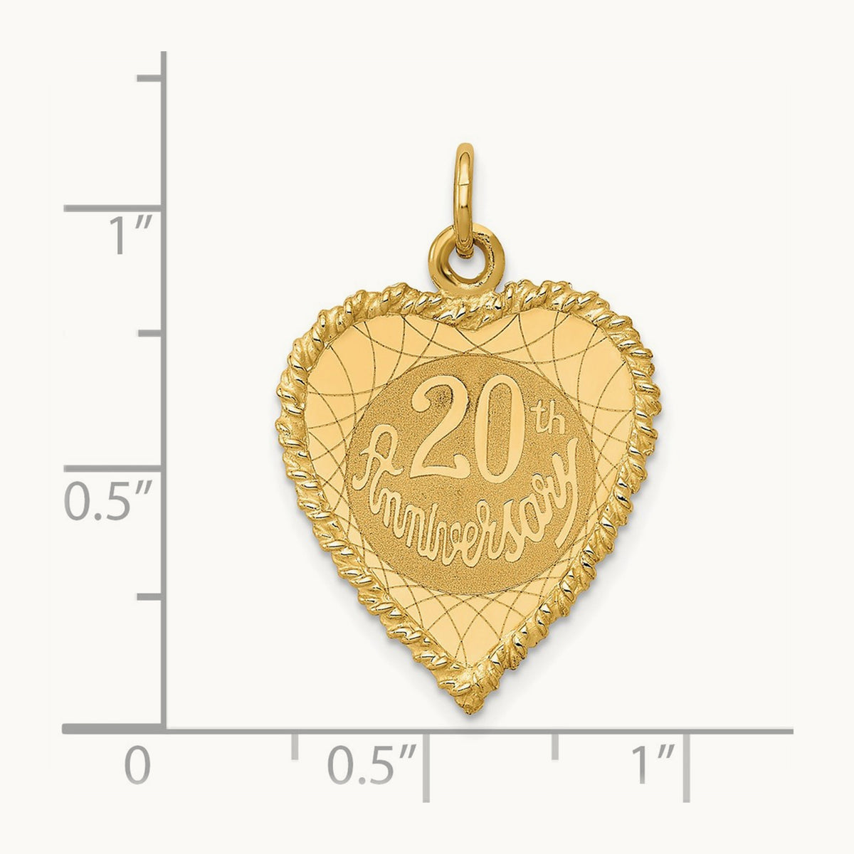 Happy 20th ANNIVERSARY Charm, 14K