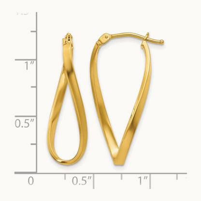 Small Twisted Earrings — 14K Yellow Gold