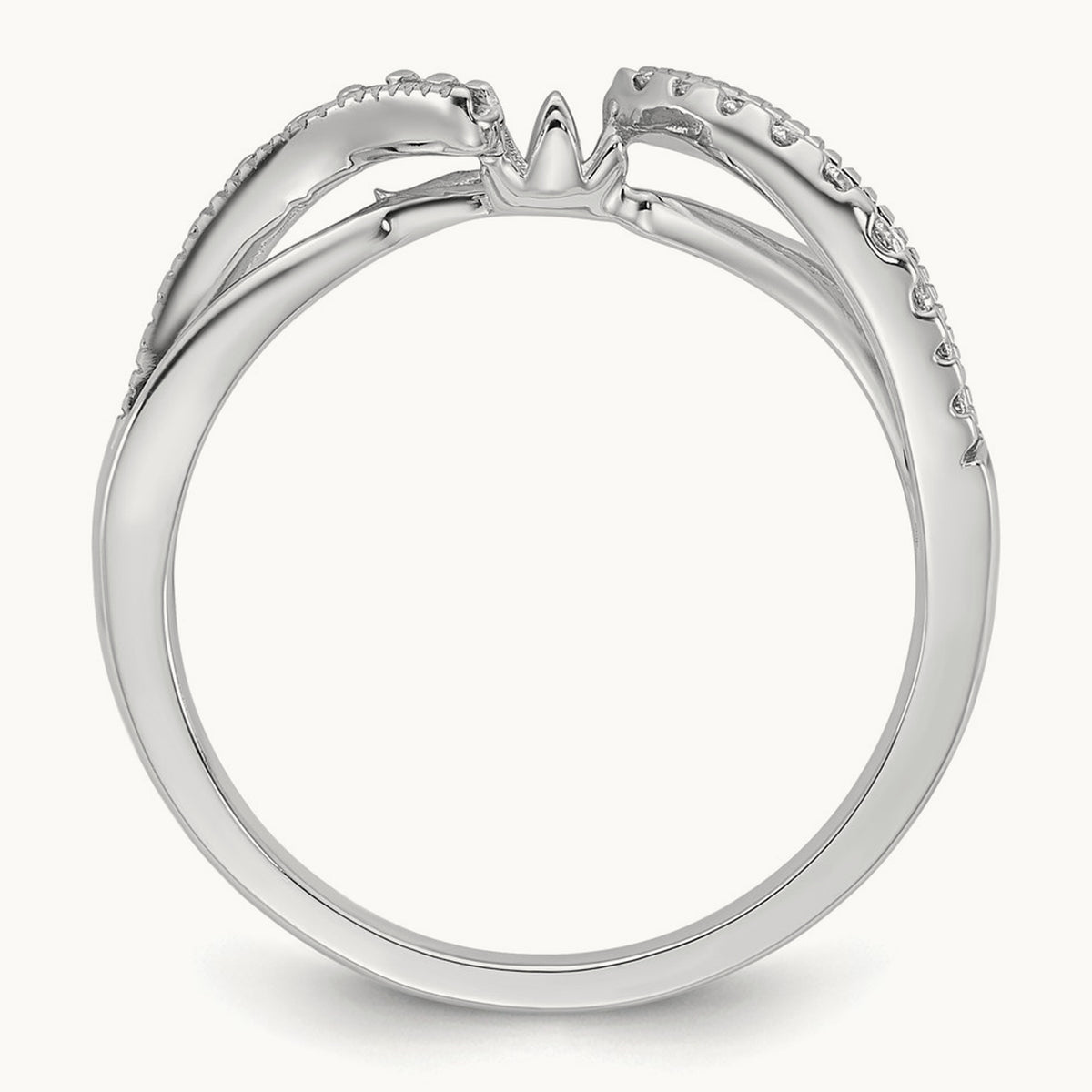 Semi-Mount Peg Set Engagement Ring, 0.15 ct tw Lab-Grown Diamond
