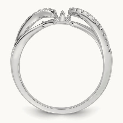 Semi-Mount Peg Set Engagement Ring, 0.15 ct tw Lab-Grown Diamond