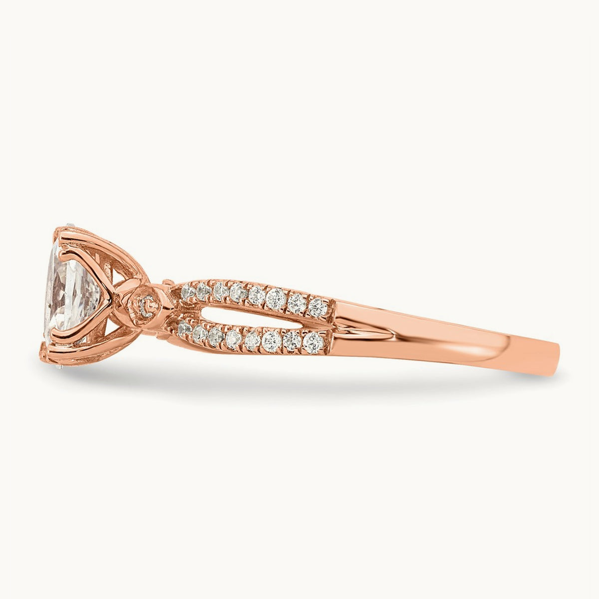 Oval Semi-Mount Engagement Ring — 3/4 ct, 7