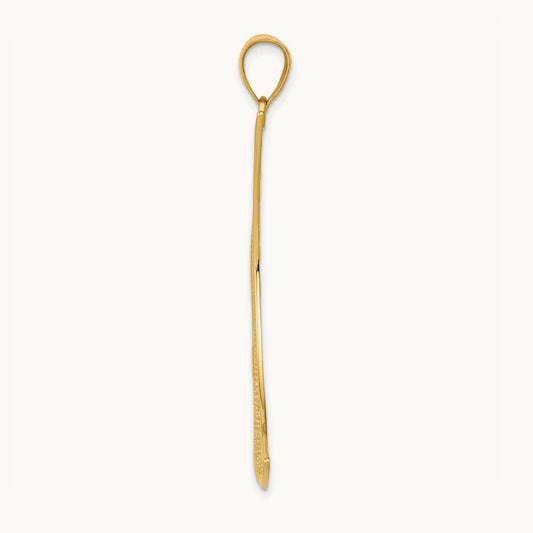 Filigree Moon Pendant, 14K