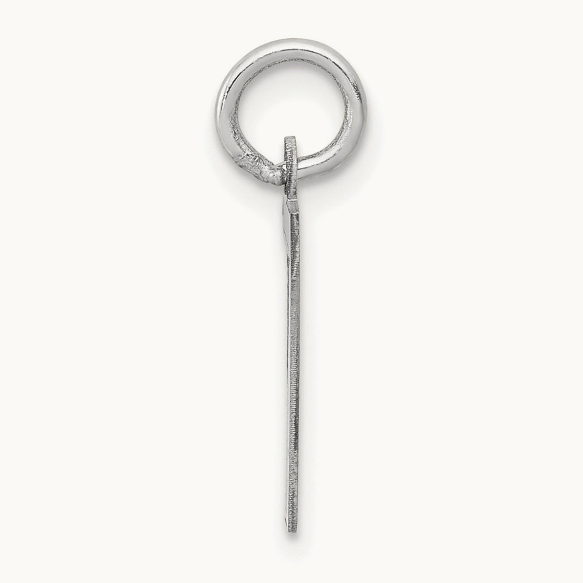 Small Satin Number 7 Charm — 14K White Gold
