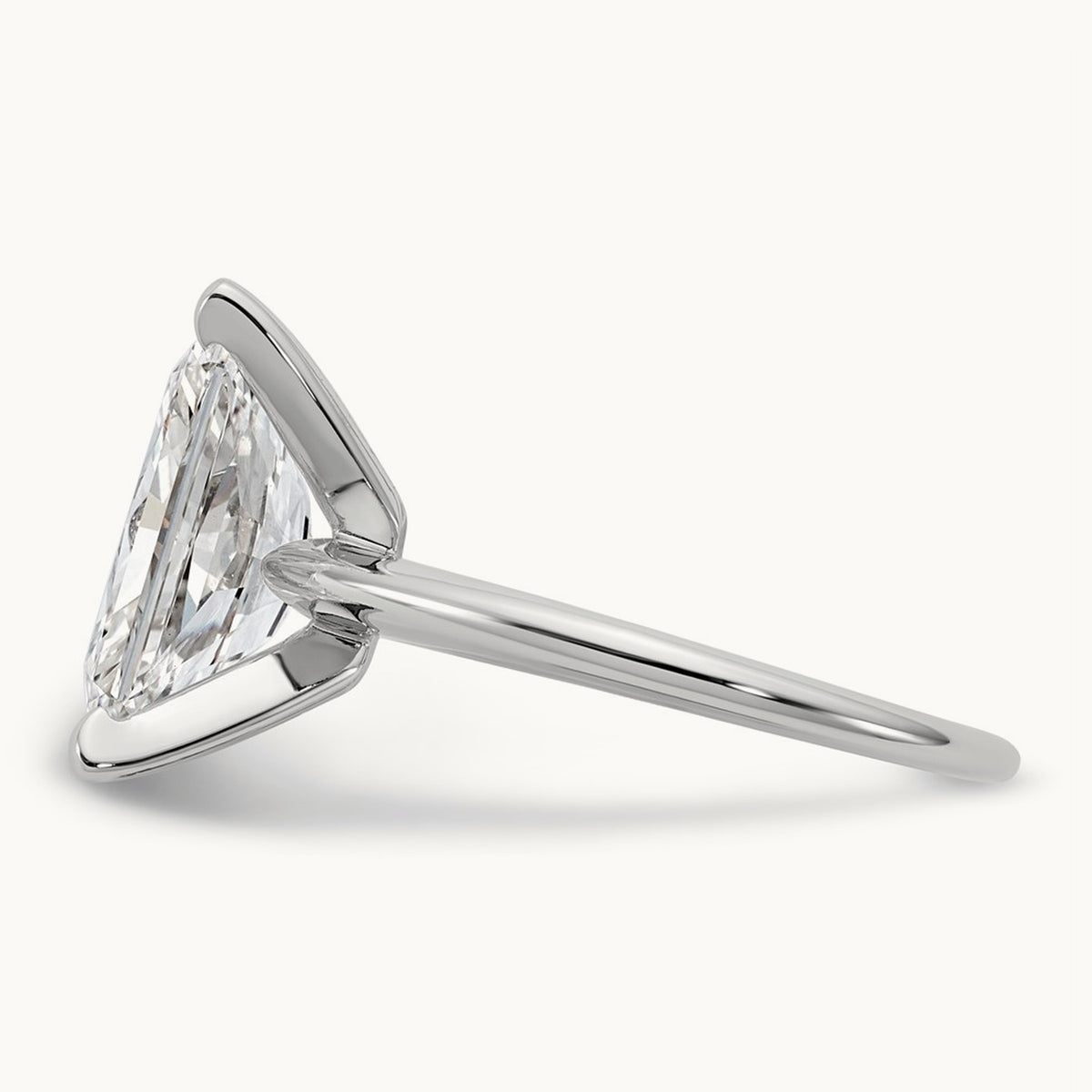 Radiant Solitaire Engagement Ring, 0.50-5.00 ct tw Lab-Grown Diamond — 5 ct, 14K White Gold