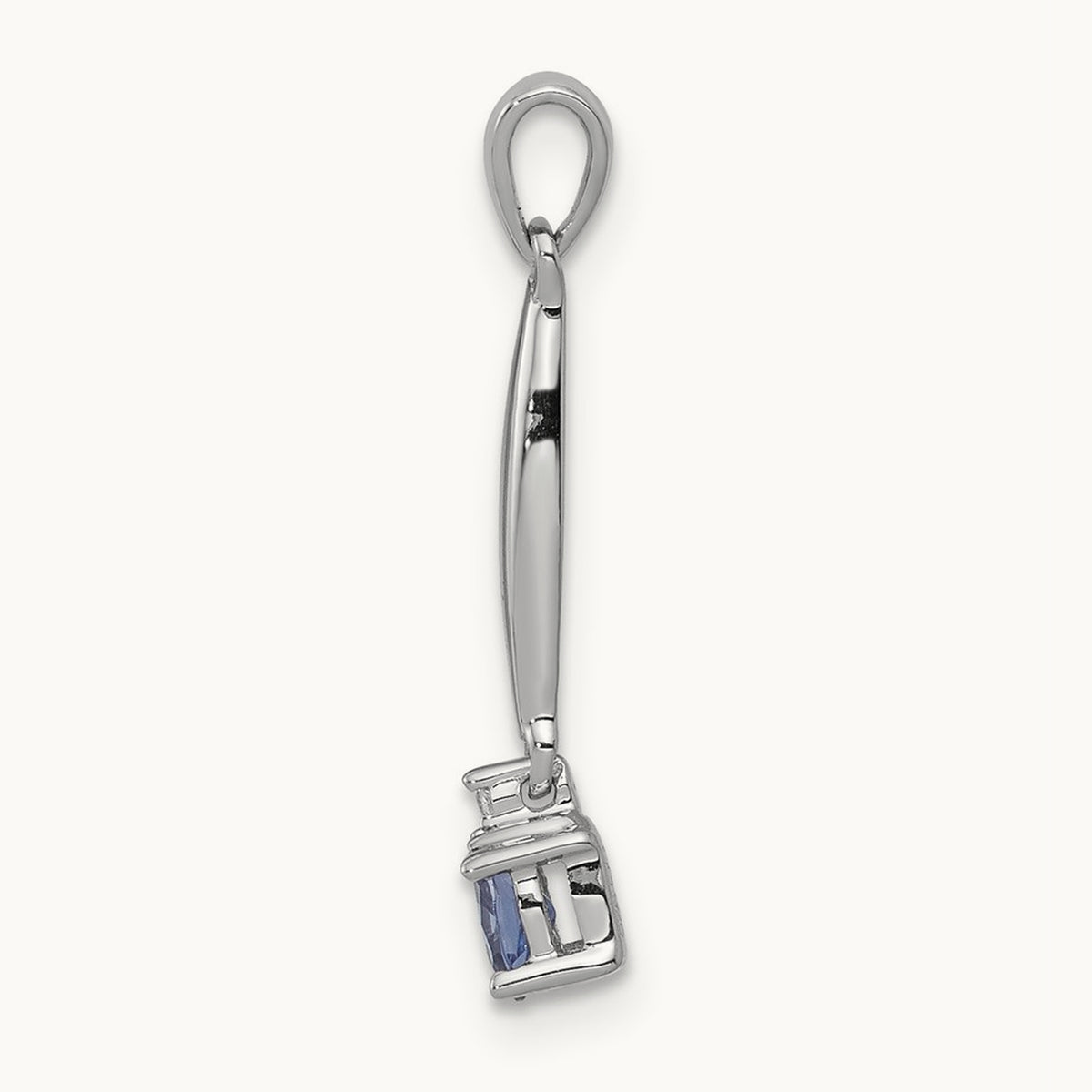 Diamond and .20 Tanzanite Pendant, 14K White Gold
