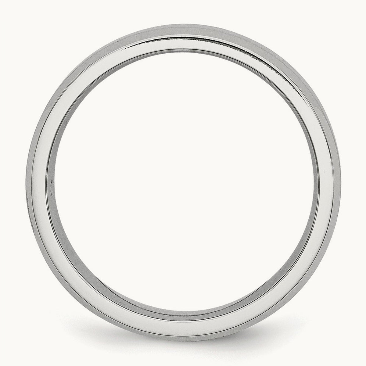 Cobalt Satin and Polished Beveled Edge Band — 6mm