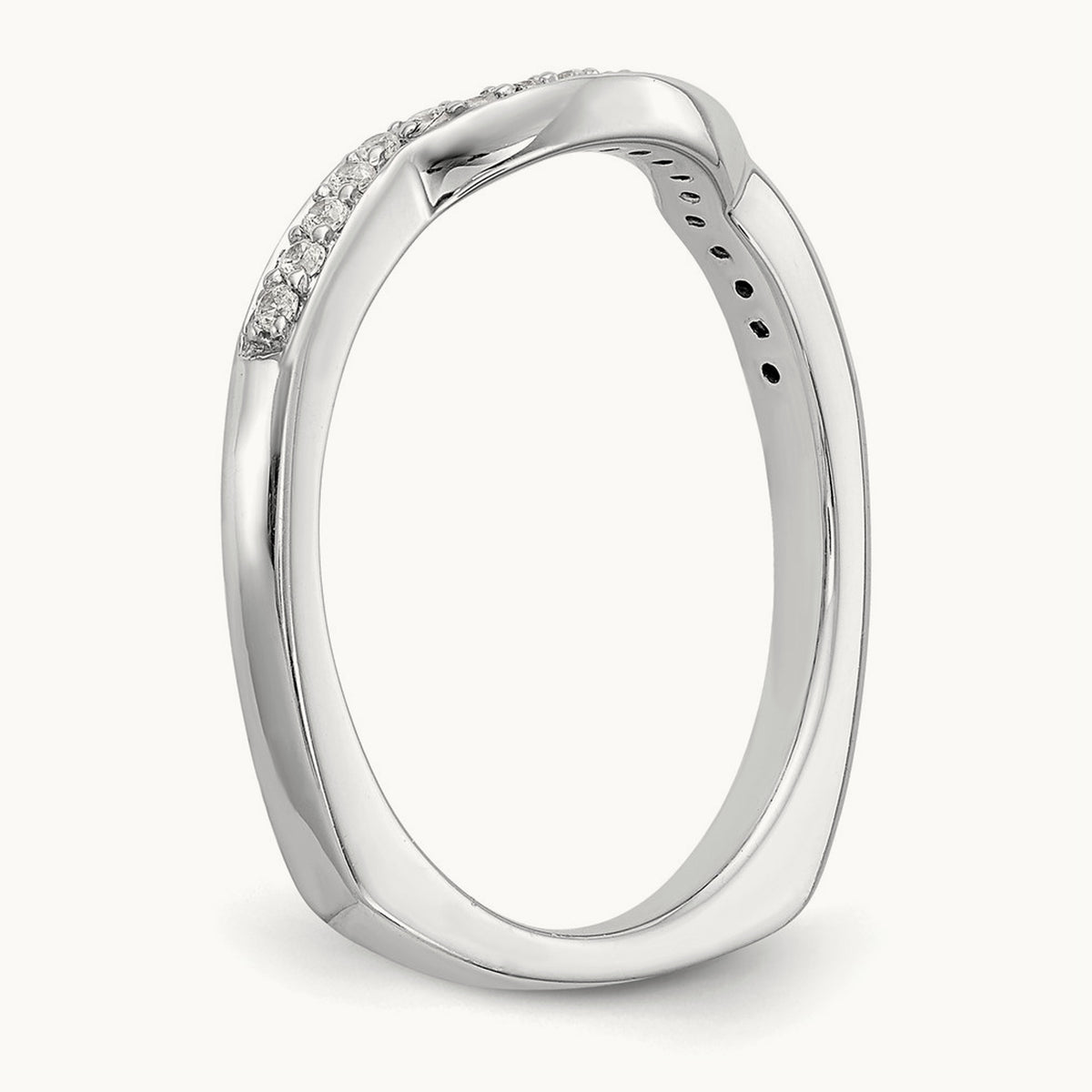 Diamond Wedding Band, 14K White Gold